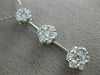 ESTATE 1.27CT DIAMOND 14KT WHITE GOLD FLOWER PAST PRESENT FUTURE PENDANT #19674