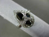 ESTATE LARGE .60CT ROUND DIAMOND 14K WHITE GOLD 3D OPEN PAVE PEAR SHAPE FUN RING