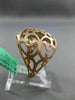 ESTATE LARGE .29CT DIAMOND 18K WHITE & ROSE GOLD HANDCRAFTED FILIGREE MATTE RING