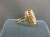 LONG ANTIQUE 14KT YELLOW GOLD LADY CAMEO SHELL FILIGREE COCKTAIL RING #19463