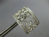 LARGE 1.27CT DIAMOND 18KT WHITE GOLD MULTI FLOWER OPEN FILIGREE HANGING EARRINGS
