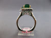 EXTRA LARGE 9.59CT DIAMOND & AAA EMERALD 18K 2 TONE GOLD 3D HALO ENGAGEMENT RING