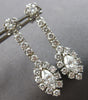 LARGE 2.04CT DIAMOND 14KT WHITE GOLD 3D ROUND & MARQUISE FLORAL EARRINGS #28135