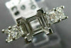 WIDE 1.0CT DIAMOND 14KT WHITE GOLD 3D PRINCESS SEMI MOUNT ENGAGEMENT RING #22408