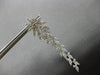 EXTRA LARGE 2.68CT DIAMOND 18KT WHITE GOLD 3D ROUND MULTI LEAF HANGING EARRINGS