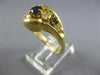 ESTATE WIDE 1.59CT DIAMOND & AAA SAPPHIRE 18KT YELLOW GOLD 3D LOVE KNOT FUN RING