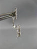 ESTATE .31CT ROUND & BAGUETTE DIAMOND 14KT WHITE GOLD ELONGATED HANGING EARRINGS