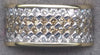ESTATE WIDE 1.75CT WHITE & FANCY YELLOW DIAMOND 18K 2 TONE GOLD ANNIVERSARY RING