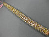 ESTATE LARGE 24.03CT MULTI COLOR DIAMOND 18KT ROSE GOLD CLUSTER TENNIS BRACELET