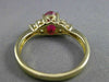 ESTATE 1.39CT DIAMOND & AAA RUBY 14K YELLOW GOLD CLASSIC ENGAGEMENT RING #2450