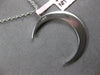 LARGE .23CT DIAMOND 14KT WHITE GOLD ETOILE MOON CRESCENT LOVE FLOATING PENDANT