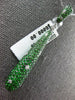 LARGE 11.46CT DIAMOND & AAA TSAVORITE 18K WHITE GOLD ELONGATED TEAR DROP PENDANT