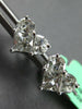 1.48CT DIAMOND 18K WHITE GOLD PRINCESS & MOON CUT INVISIBLE HEART STUD EARRINGS