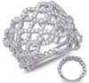 LARGE 1.0CT DIAMOND 14KT WHITE GOLD 3D MULTI INFINITY LOVE KNOT ANNIVERSARY RING