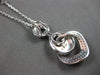 LARGE .67CT DIAMOND 14KT WHITE GOLD SQUARE LOVE KNOT BY THE YARD FUN NECKLACE