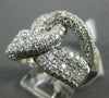 ESTATE EXTRA LARGE 2.92CT ROUND CUT DIAMOND 14KT WHITE GOLD WOVEN INFINITY RING