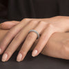 3.10CT DIAMOND 14KT WHITE GOLD 3D SHARED PRONG ETERNITY WEDDING ANNIVERSARY RING