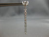 ESTATE 1.05CT DIAMOND 18K WHITE GOLD ROUND 2 ROW CHANDELIER FUN HANGING EARRINGS