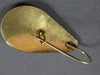 LARGE 14KT YELLOW GOLD TEAR DROP FLORAL HAND ETCHED FUN HANGING EARRINGS #28300