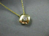 ESTATE .25CT DIAMOND SOLITAIRE 14KT YELLOW GOLD SQUARE PENDANT W/ CHAIN #21964