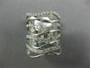ESTATE LARGE 1.5CT DIAMOND 14KT WHITE GOLD 3D MULTI ROW SWIRL INFINITY FUN RING