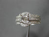 ESTATE LARGE 1.35CT DIAMOND 18KT WHITE GOLD 3D SEMI MOUNT INSERT RING #4770