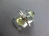 ESTATE 5.03CT DIAMOND & AAA GREEN AMETHYST 14KT WHITE GOLD 3D CLASSIC FUN RING