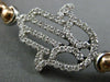 ESTATE 1CT DIAMOND 14KT WHITE & ROSE GOLD CHAMSA LUCKY FLEXIBLE ITALIAN BRACELET