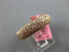 ESTATE 1.29CT DIAMOND 18K ROSE GOLD MULTI ROW PAVE 3/4 ETERNITY ANNIVERSARY RING