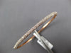 1.58CT DIAMOND 14KT ROSE GOLD 3 ROW CLASSIC PAVE SEMI ETERNITY BANGLE BRACELET