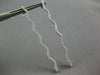 LARGE 1.0CT DIAMOND 14KT WHITE GOLD 3D CLASSIC ELONGATED WAVE HANGING EARRINGS