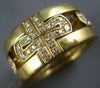 ESTATE WIDE PARENTESI BULGARI 1.0CT DIAMOND 18K YELLOW GOLD ETERNITY LOVE RING