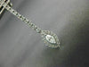 ESTATE .78CT ROUND & MARQUISE DIAMOND 18K WHITE GOLD 3D CLASSIC HANGING EARRINGS