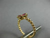 ESTATE 1.12CT DIAMOND & AAA RUBY 14KT ROSE GOLD SQUARE 4 LEAF CLOVER FLOWER RING