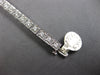 ESTATE LARGE 4.0CT DIAMOND 14KT WHITE GOLD ROUND SQUARE FILIGREE TENNIS BRACELET