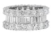 LARGE 9.60CT DIAMOND 18K WHITE GOLD 3D CLASSIC ETERNITY WEDDING ANNIVERSARY RING