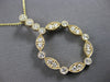 LARGE 1.06CT DIAMOND 14KT YELLOW GOLD 3D MULTI LEAF OPEN OVAL FLOATING PENDANT