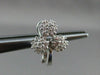 ANTIQUE .70CT DIAMOND 14KT WHITE GOLD HANGING FLOWER CLIP ON EARRINGS #1199