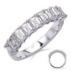 1.7CT DIAMOND 14KT WHITE GOLD EMERLAD CUT SHARED PRONG WEDDING ANNIVERSARY RING
