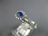 ESTATE .93CT DIAMOND & AAA SAPPHIRE 18KT WHITE GOLD OVAL & ROUND ENGAGEMENT RING