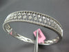 ESTATE WIDE 3.35CT DIAMOND 18KT WHITE GOLD 3D MULTI ROW FILIGREE BANGLE BRACELET
