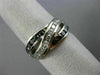 ESTATE WIDE .64CT BLACK & WHITE DIAMONDS 14KT WHITE GOLD INFINITY LOVE RING #860