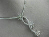 ESTATE 2.18CT ROUND DIAMOND 14KT WHITE GOLD CLASSIC FLOWER DROP NECKLACE #19983