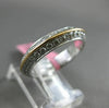 ESTATE 1.77CT DIAMOND 18K WHITE & ROSE GOLD 3D ETERNITY TWO ROW ANNIVERSARY RING