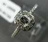 ESTATE .56CT DIAMOND 14KT WHITE GOLD 3D SEMI ETERNITY WEDDING ANNIVERSARY RING