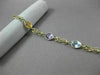 ANTIQUE 7.0CT AAA MULTI GEM 14KT YELLOW GOLD OPEN LINK OVAL BRACELET #22706