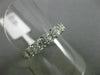 ESTATE WIDE .82CT DIAMOND 18KT WHITE GOLD 3D 7 STONE WEDDING ANNIVERSARY RING