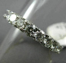ESTATE 3.55CT DIAMOND 14KT WHITE GOLD 3D ETERNITY WEDDING ANNIVERSARY RING #2705