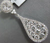ESTATE LARGE 1.32CT DIAMOND 18KT WHITE GOLD CLUSTER ROUND TEAR DROP LOVE PENDANT