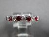 ESTATE 1.39CT DIAMOND & AAA RUBY 18KT WHITE GOLD 2.5mm ETERNITY ANNIVERSARY RING
